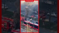 Трамвай загорелся на ходу в Санкт-Петербурге