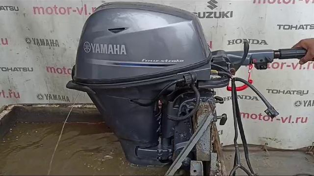 Yamaha F15. Запуск двигателя