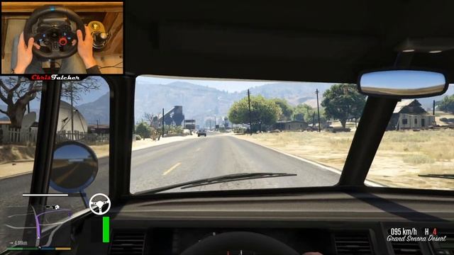 Old-School VW Bus Realistic Driving & Reggae - GTA 5 - Logitech G29