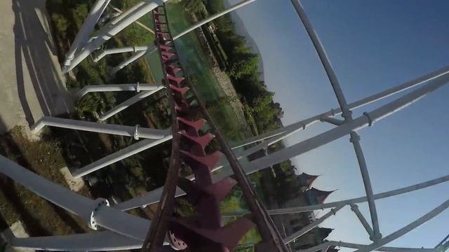 Shock Roller Coaster AWESOME 60fps POV! Rainbow Magicland Italy