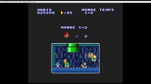 je joue à SUPER MARIO all stars