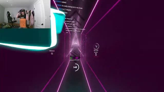 Slaughter To Prevail - DEMOLISHER In Beat Saber!! (w/ webcam) 400BPM!!