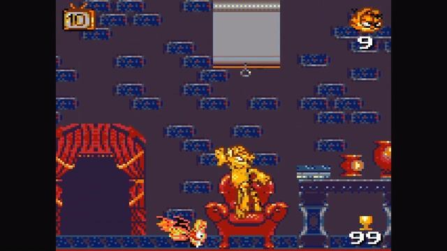 Garfield: Caught in the Act (Sega Game Gear) - All Bosses/Cutscenes