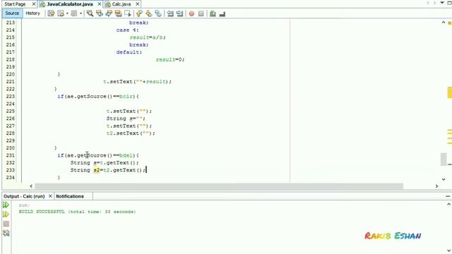 Java Calculator | Java GUI  with Backspace(part 3)