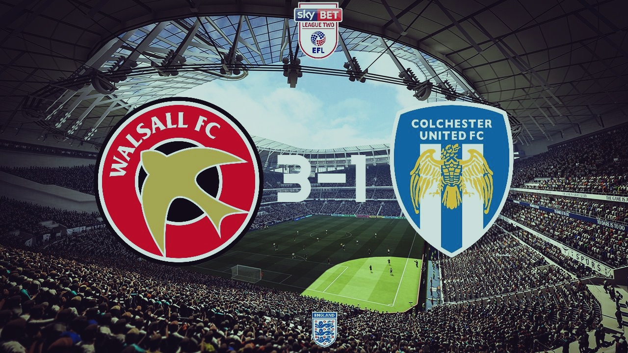 EFL.Ligue Two. День матча 29.Walsall 3-1 Colchester.