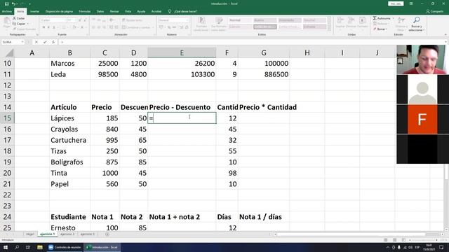 Lección 0 Excel básico