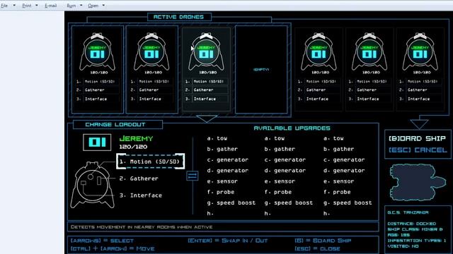 Duskers micro update: Schematic, Solar System, & Drone Config