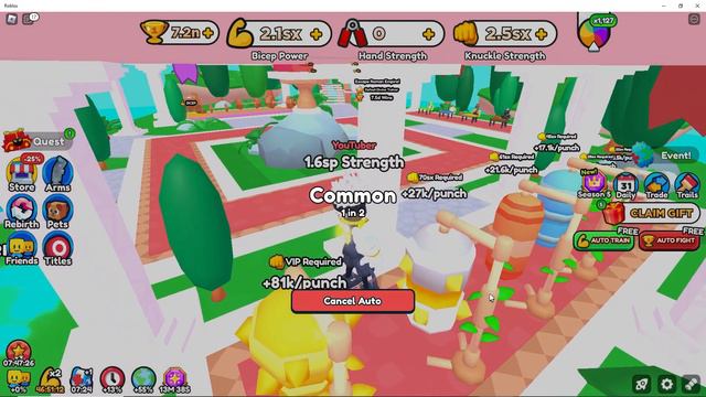 Arm Wrestle Simulator From 0 To MAX Rebirths In Less Than 30 Minutes