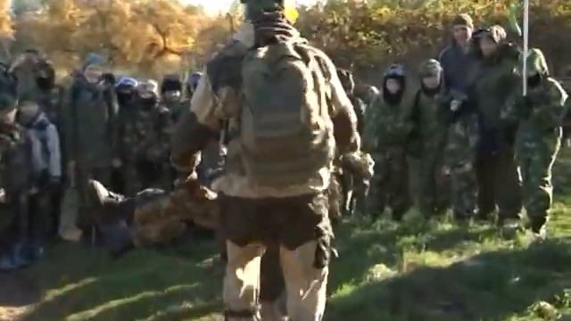 военно-спортивный полевой выход школьников