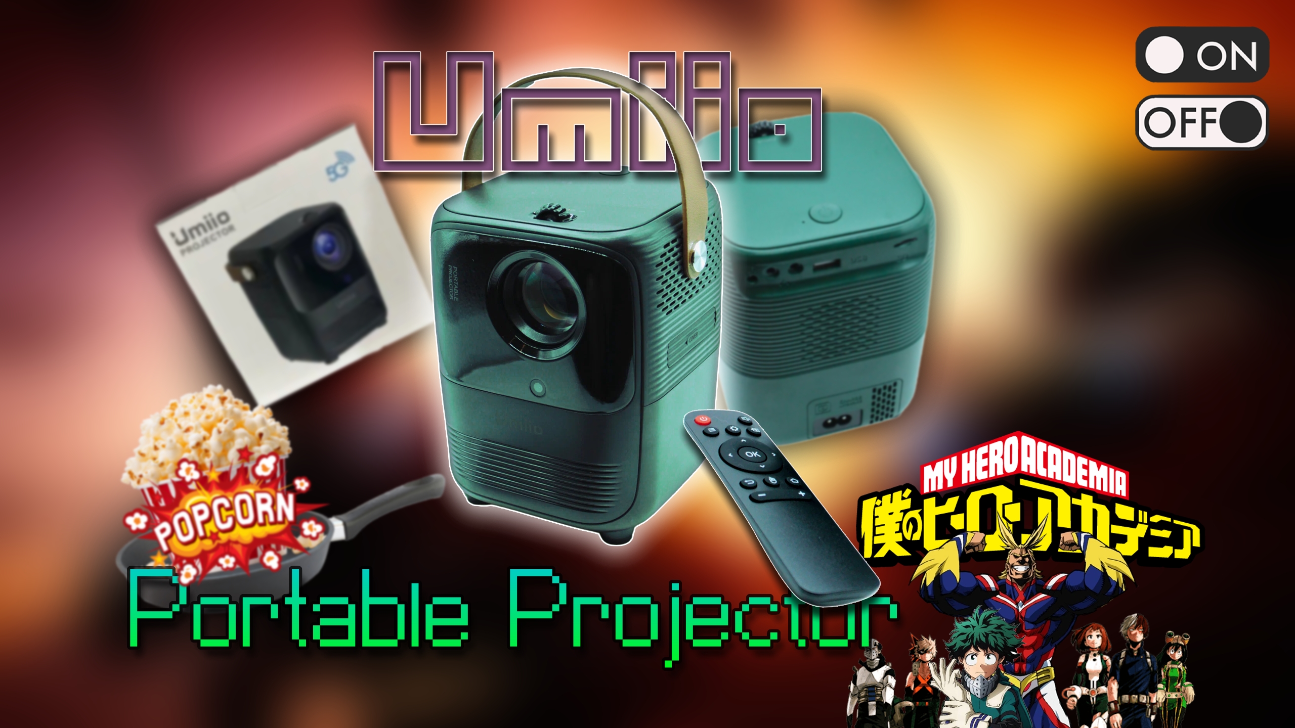 Umiio Portable Projector (Проектор) + Unboxing + ASMR + Bonus