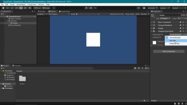 UNITY Layout компоненты Unity. Урок 4. Aspect Ratio Fitter Content Size Fitter.