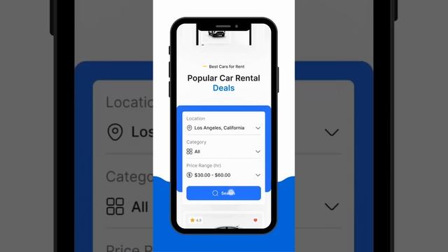 Car Rental App Landing Page | Figma | UI | UX | Responsive Website | UI Design | App UI Design