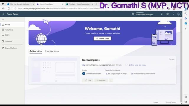power pages tutorial for beginners | Power Pages copilot preview | Microsoft Power pages | goms tec