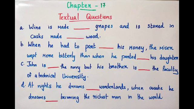 Fine-tune Your English Chapter 17-Mind Your Prepositions Textual Questions.
