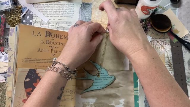 Ruby & Pearl XO Boho Butterfly Journal Flip through and bird charm makes