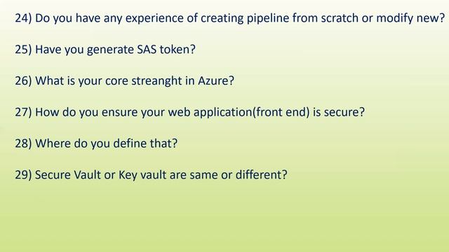 Azure & DevOps interview questions on scenario based