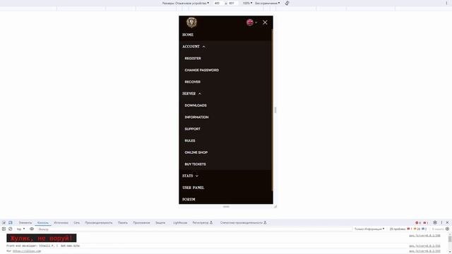 Отзывчивая адаптивная верстка сайта L2lion  Portfolio Get-Web.site