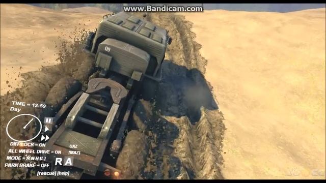 SPIN TIRES TECH DEMO | Mudding hill climb in massive Maz 8x8