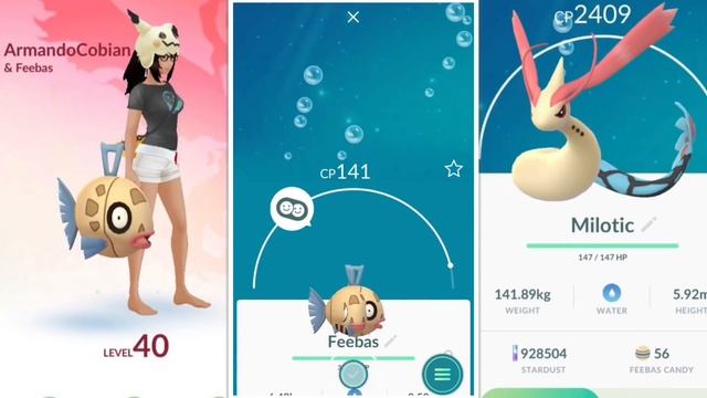 Glitch/Bug When Evolving Buddy - Feebas To Milotic In Pokemon Go