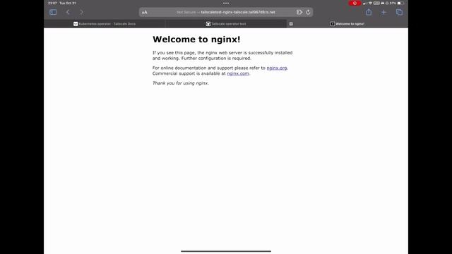 Tailscale operator for Kubernetes demo