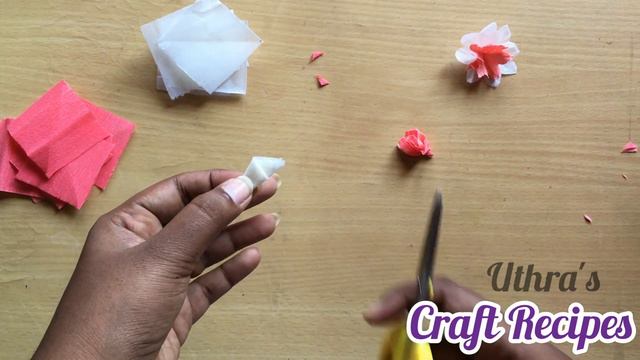 Cherry blossom using creep paper #CraftRecipes #DIY