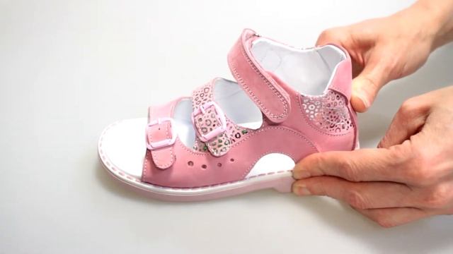 Ортопедические босоножки для девочки Happy walk 2875-02 - ортопедическая обувь для детей Турция