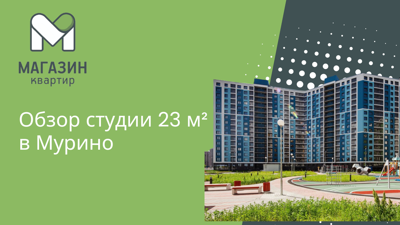 Обзор студии 23 м² в Мурино