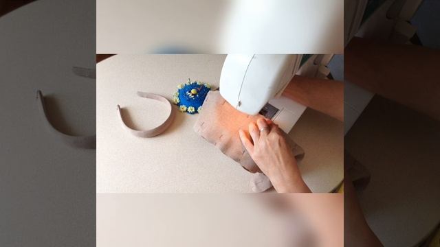 Ободок из ткани с узлом своими руками.