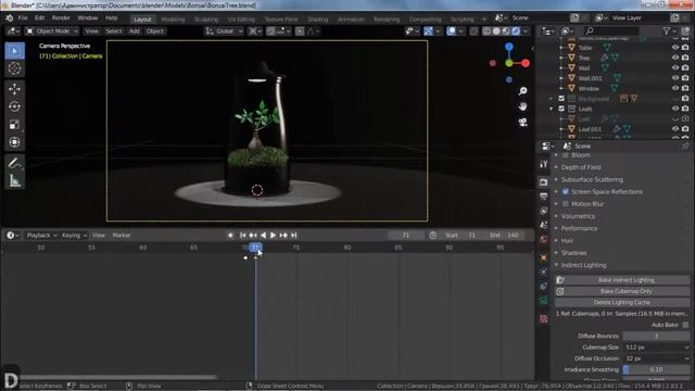 Простая анимация в Blender 3D EEVEE