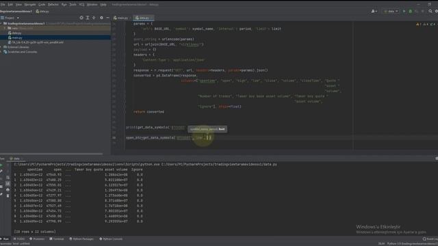 Binance Vadeli Sembollerin Açılış ve Kapanış Değerlerine Erişme | Python ile AlgoTrade [ 5 ]