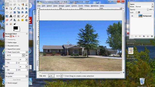 How to crop an image in Gimp