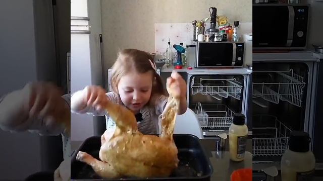 Курица запечённая с имбирём в соево-горчичном соусе