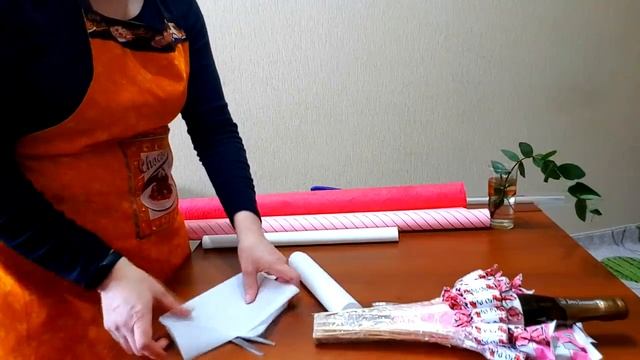 Букет из конфет к 8 марта своими руками, на день учителя, воспитателя, день мате.mp4