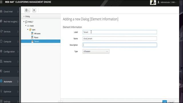 Creating a Service Catalog in Red Hat CloudForms 4.1