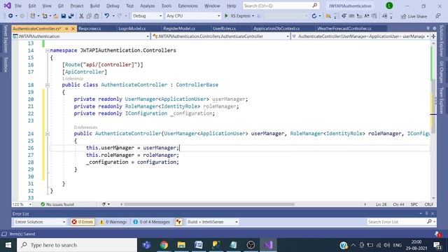 JWT Authentication in ASP.Net Core Web API
