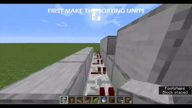 Item Sorter and item transportation | Java and Bedrock | Redstone tutorials #3
