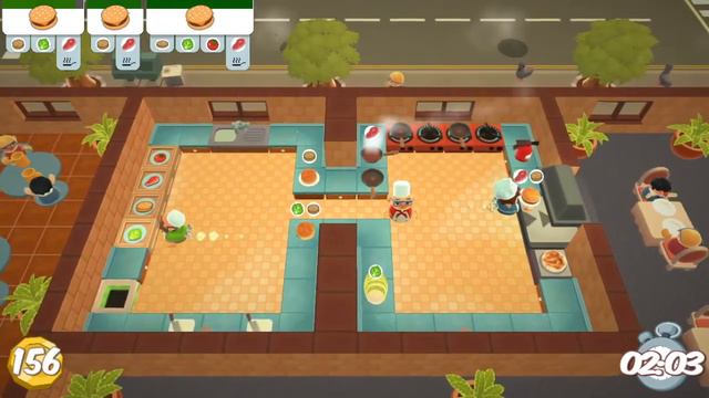 Overcooked | Level 1-4 | 3 Player Co-op | 3 Stars (NO COMMENTARY)