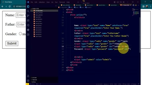 Lecture-07|| Web Development using HTML-5|Form & it's element|Input Tags & it's property