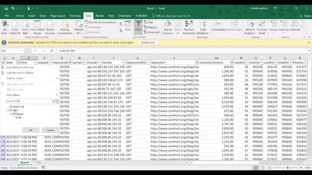 How to perform Java application Log Analysis using Excel