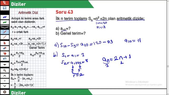 Aritmetik Geometrik Dizi - Tuncer Hoca - #Matematik - AYT