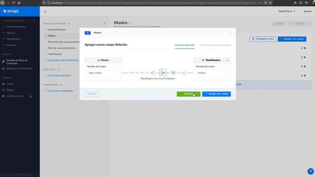 3-Como crear relaciones de base de datos con STRAPI