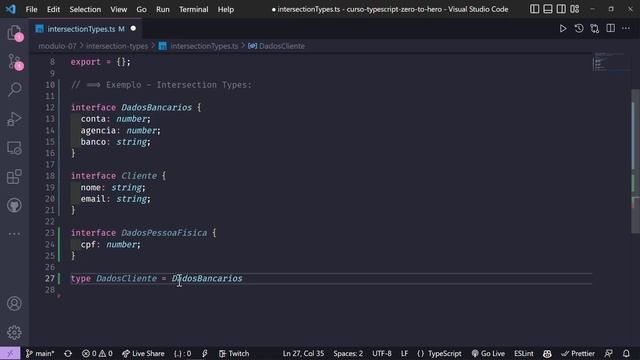 TypeScript - Zero to Hero | Demo - Intersection Types #69