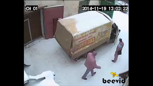 Пример записи с камеры видеонаблюдения Beevid.