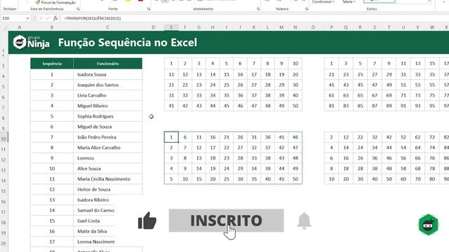 Aprenda Como Usar a Função SEQUÊNCIA no EXCEL
