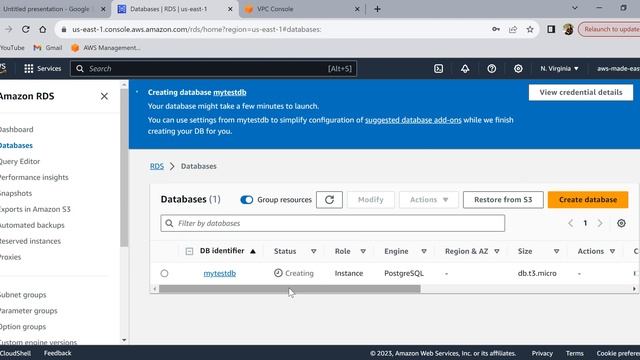 How to create PostgreSQL database on AWS RDS and connect using DBeaver from local