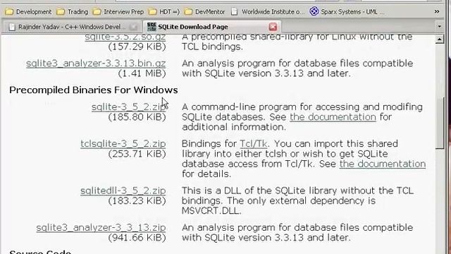 sqlite test