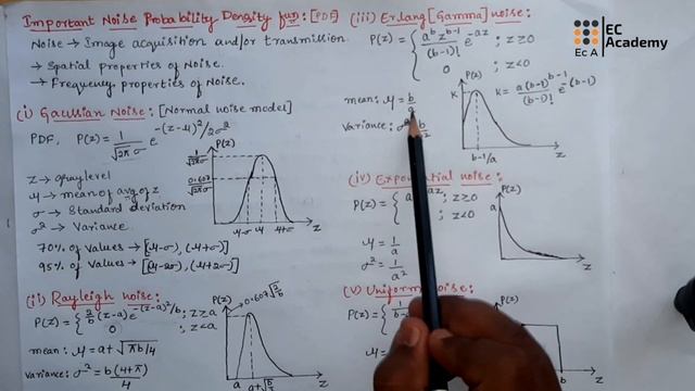 DlP#26 Important noise probability density functions (PDF) / Noise models || EC Academy