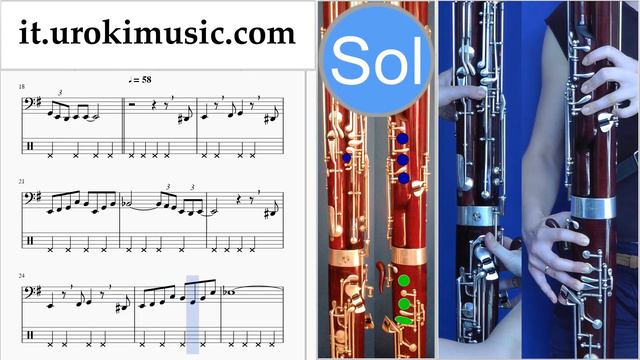 Corso di Fagotto The Pink Panther - Theme Song Tablature Tab Parte#2 um-i276