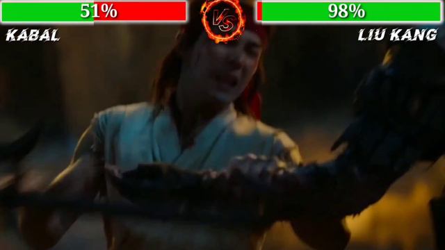Liu kang VS Kabal Fight Scene | Healthbars And Percentage | Mortal Kombat