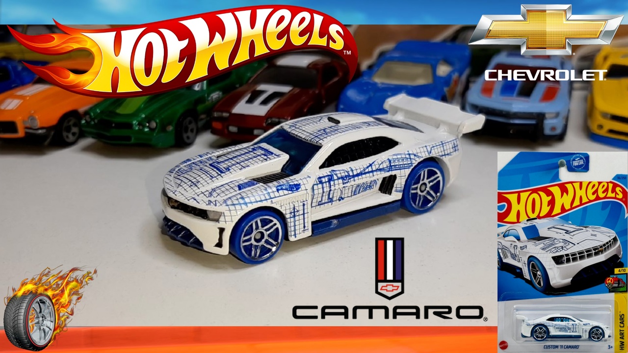Custom Hot Wheels Custom 11 Camaro HW ART CARS 4/10